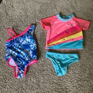 2 Pink Platinum 24 Month Bathing Suits